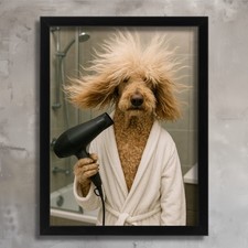 Funny Poodle Dog Wall Art