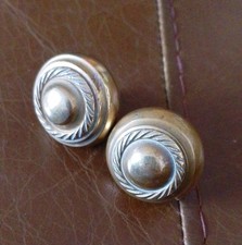 Pair Small Round Brass