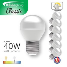 BELL Lighting E27 LED SMD Golf Ball Bulbs Warm & Natural White | 4.7W Dimmable