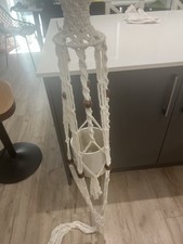 Double/Two Tier Bohemian Long Macrame Hanging Tray plate Plant Hanger Shelf