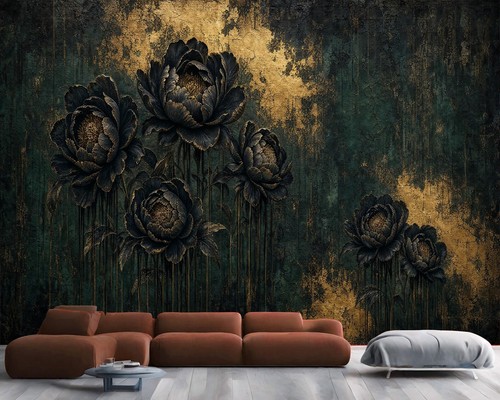 Gilded black peony - gilded,