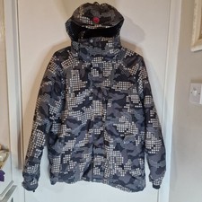 Airwalk Small Ski Jacket Men's Grey & White Snowboard Jacket