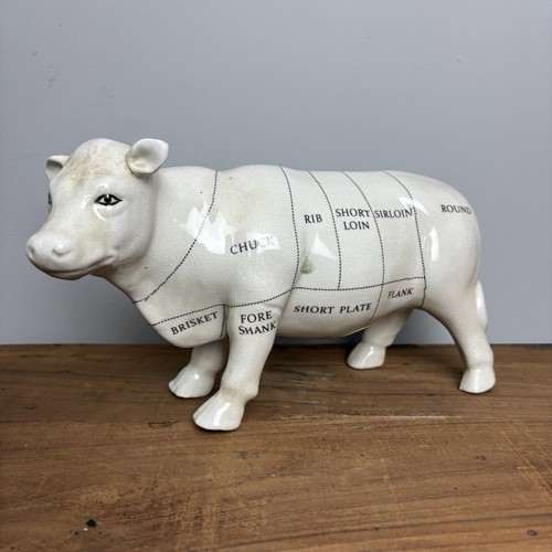 Ceramic butchers cow ornament - butchers,