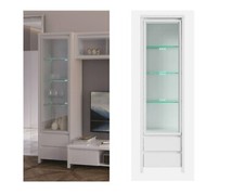 White Tall Glass Display