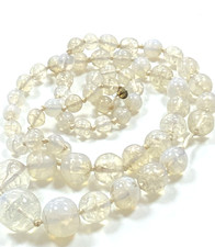 vintage cracked crushed glass beads PROJECT SPARE repair / necklace