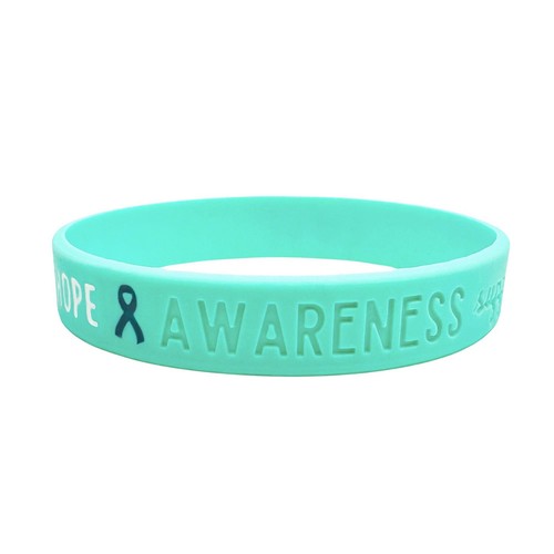 Teal awareness wristband - awareness,