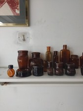 Brown/ Amber Old Glass Jars