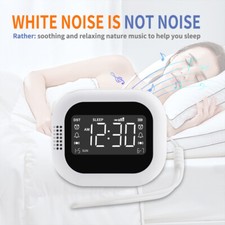Vibration Alarm Clock With White Noise Natural Sound Sleep Therapy Relaxation