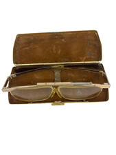 Vintage KANDA Slim Folding Travel Glasses and Metal Case Charity