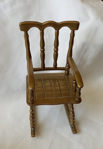 Brass ornamental rocking - brass, chair
