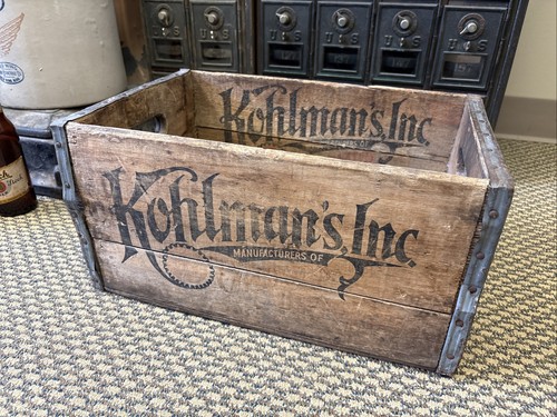 Vintage wooden soda crate - wooden,