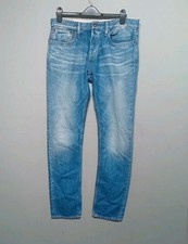 Denham Mens Jeans W34 L32 Razor Slim Fit Button Fly Mid Rise 