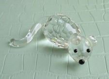 SWAROVSKI STYLE GLASS CRYSTAL MOUSE FIGURINE ORNAMENT