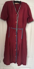 CC41 utility original 1940s Dark red dress by Charles Butler styled in Moygasmel