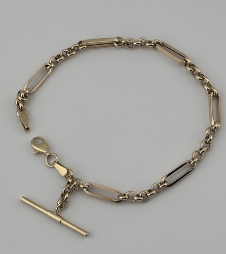 9ct yellow gold - 9ct, figaro/belcher