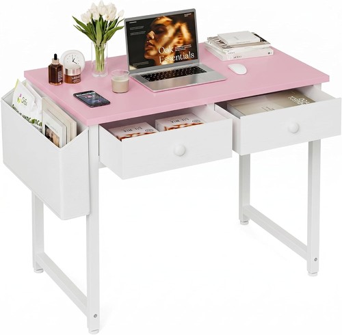 Small computer desk with - computer, 2