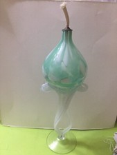 Jozefina Krosno Glass,Pink,White Jellyfish Oil Lamp Vase