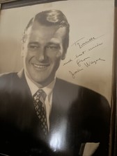 John Wayne Autograph on Photo