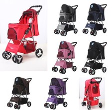 JX Pet Stroller Dog Cat Puppy Pram Pushchair Travel Cart Jogging Buggy Carrier 