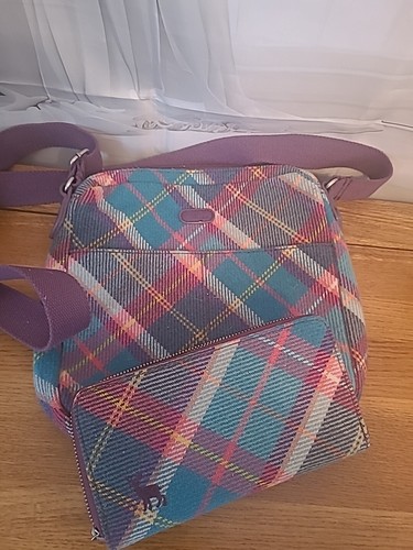 Purple teal tartan - teal,