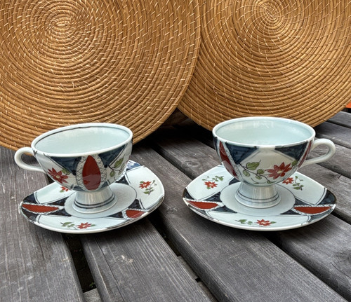Ceramic tea cup saucer - 2x,