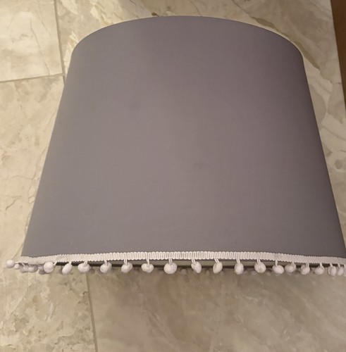 Vintage large grey lampshade - vintage,