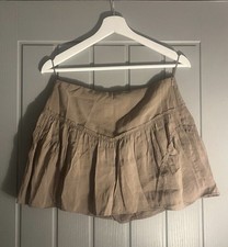 Zara Brown Skort With Ruffles
