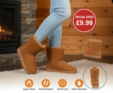 LADIES WOMENS WARM WINTER FAUX FUR LINED HUG SNUGG ANKLE SHOES BOOTS UK SIZES