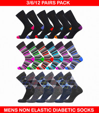 6/12 Pairs Mens Non Elastic