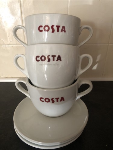 Costa coffee cups saucers - costa,