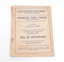 Railway Working Timetable