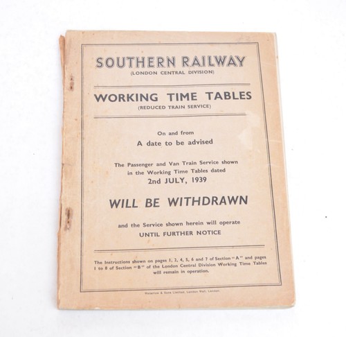 Railway working timetable - railway,