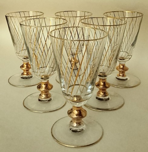 Vintage gilded glasses - vintage,