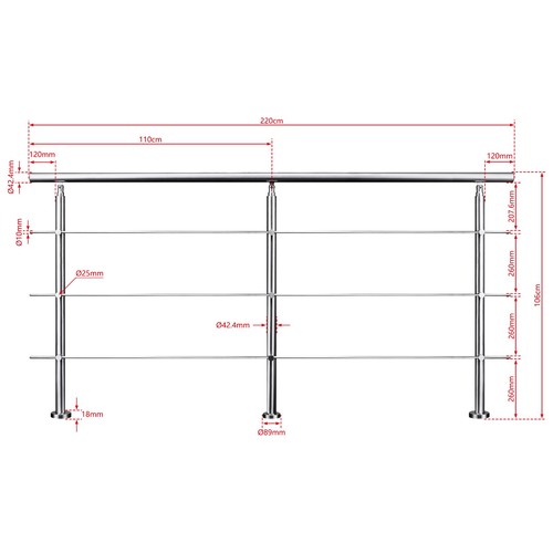 Stainless steel handrails