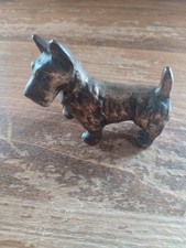 Vintage Solid Brass Westie Terrier Dog Figurine Ornament Dog Statue