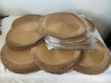 Natural Rattan Tassel Placemats x118 – 38cm for Boho Wedding Charger Plates