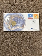 1995 United Nations Dove of Peace 2 Pound Coin And Stamp PNC