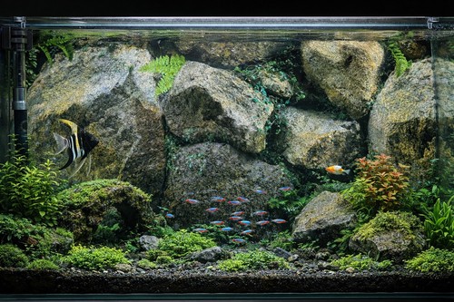 Fish tank background backing - tank,