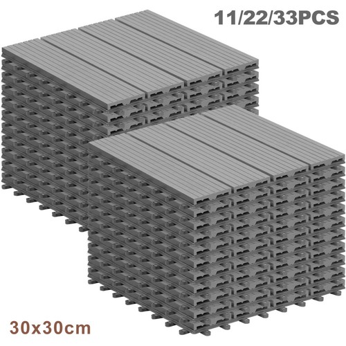 11pc wpc decking tiles - 11pc,