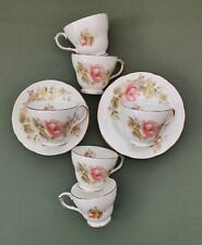 Vintage Tea Set 18pcs Duchess Bone China England Peach Rose 494 