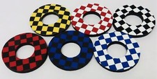 Flite Old School BMX Grip Donuts Checkers Made in USA Raleigh Burner etc
