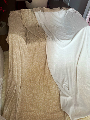 Pairs curtains beige white - 2,