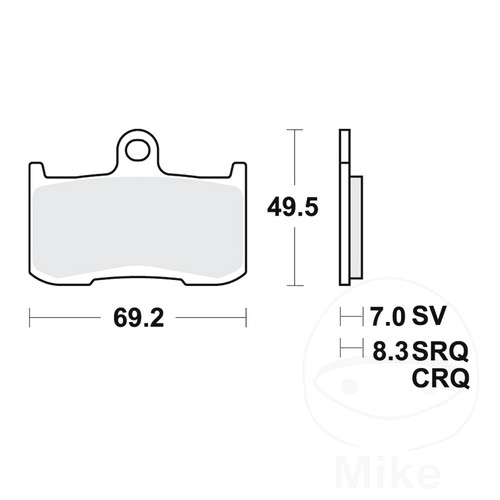 Trw brake pads - pads, sintered