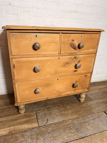 Victorian pine chest - victorian,