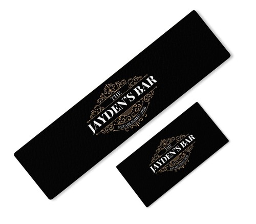 Personalised bar runner with - personalised,