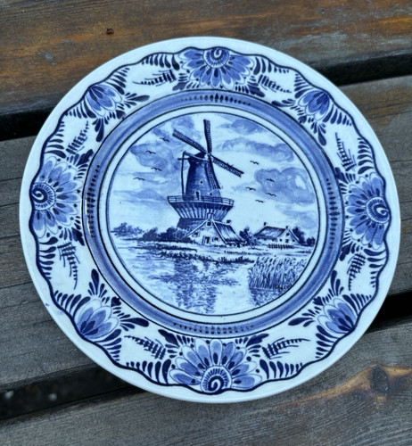Blue and white printed - blue,