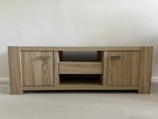 NEXT Corsica Light Oak Wide TV Entertainment Unit With Storage L143  x H49 D40cm