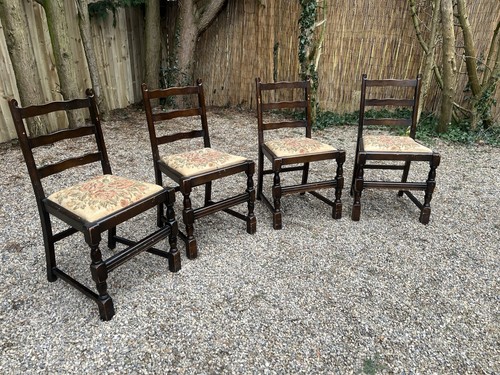 Vintage carved oak ladder - vintage,