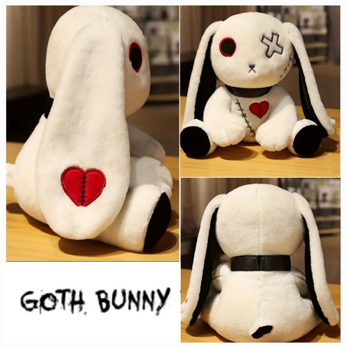 Goth rabbit plush soft - rabbit,