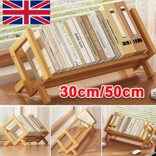 Desktop Bookshelf Wooden Bookcase Storage Rack Office Study Desk Tidy Organizer